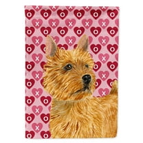 Carolines Treasures SS4499-FLAG-PARENT Norwich Terrier Hearts Love and Valentines Day Portrait Flag multicolor