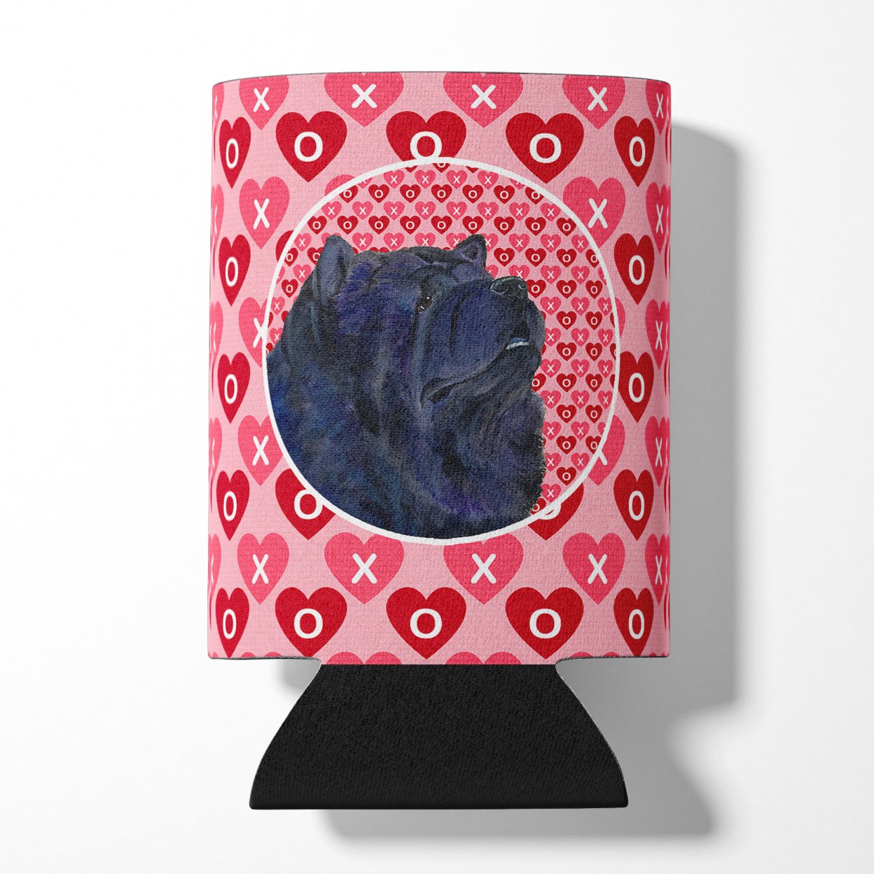 Carolines Treasures SS4501CC Chow Chow Hearts Love and Valentines Day Portrait Can or Bottle Hugger Can Hugger