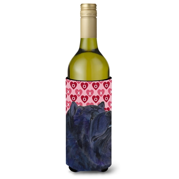 Carolines Treasures SS4501LITERK Chow Chow Hearts Love and Valentines Day Portrait Wine Bottle Hugger Wine Bottle