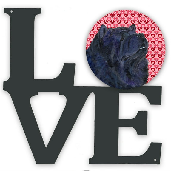 Carolines Treasures SS4501WALV Chow Chow Hearts Love and Valentines Day Portrait Metal Wall Artwork LOVE 12X12
