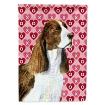 Carolines Treasures SS4513-FLAG-PARENT Springer Spaniel Hearts Love Valentines Day Flag multicolor