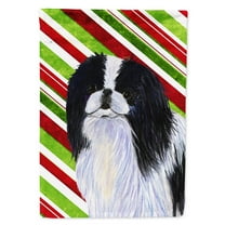 Carolines Treasures SS4536-FLAG-PARENT Japanese Chin Candy Cane Holiday Christmas Flag  multicolor