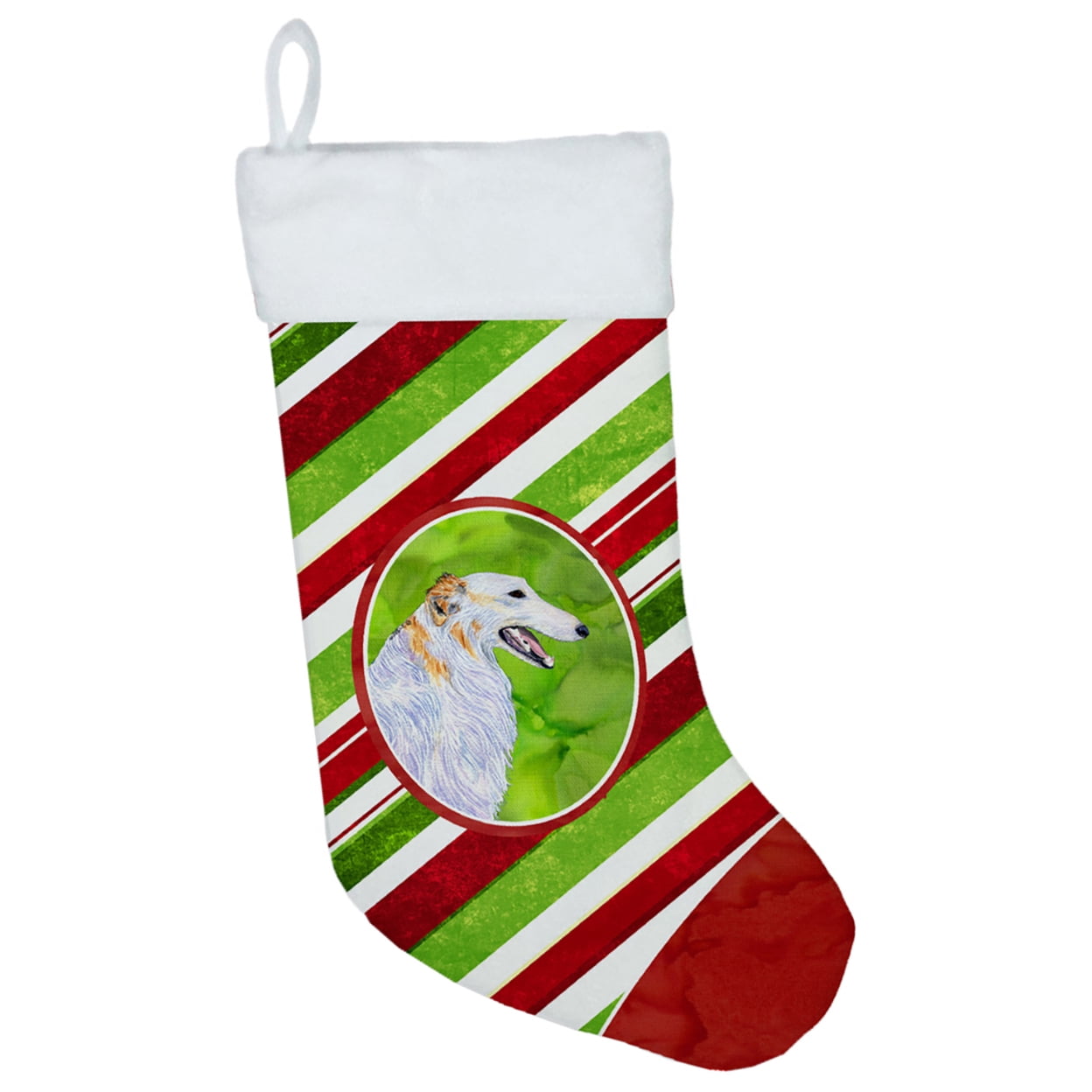 Carolines Treasures SS4544-CS Borzoi Winter Snowflakes Christmas Stocking SS4544 Large multicolor