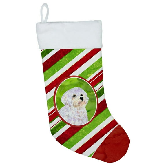 Carolines Treasures SS4550-CS Maltese Winter Snowflakes Christmas Stocking SS4550 Large multicolor