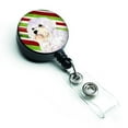 thumbnail image 1 of Carolines Treasures SS4550BR Maltese Candy Cane Holiday Christmas Retractable Badge Reel, 1 of 2