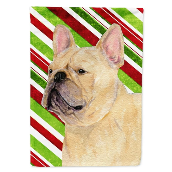 Carolines Treasures SS4554-FLAG-PARENT French Bulldog Candy Cane Holiday Christmas Flag  multicolor