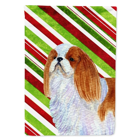Carolines Treasures SS4576-FLAG-PARENT English Toy Spaniel Candy Cane Holiday Christmas Flag  multicolor