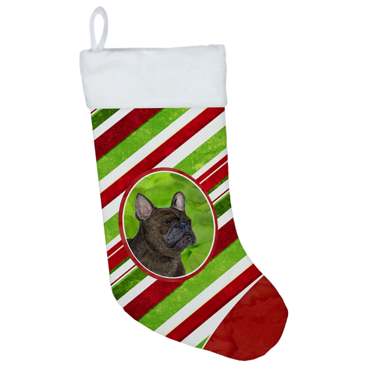 Carolines Treasures SS4588-CS French Bulldog Winter Snowflakes Christmas Stocking SS4588 Large multicolor