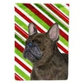 thumbnail image 1 of Carolines Treasures SS4588-FLAG-PARENT French Bulldog Candy Cane Holiday Christmas Flag  multicolor, 1 of 2