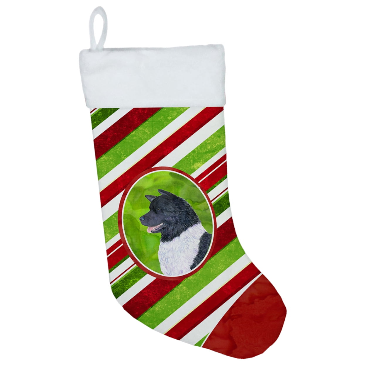 Carolines Treasures SS4590-CS Akita Winter Snowflakes Christmas Stocking SS4590 Large multicolor