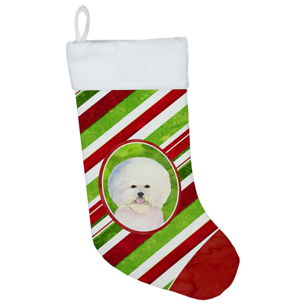 Carolines Treasures SS4595-CS Bichon Frise Winter Snowflakes Christmas Stocking SS4595 Large multicolor