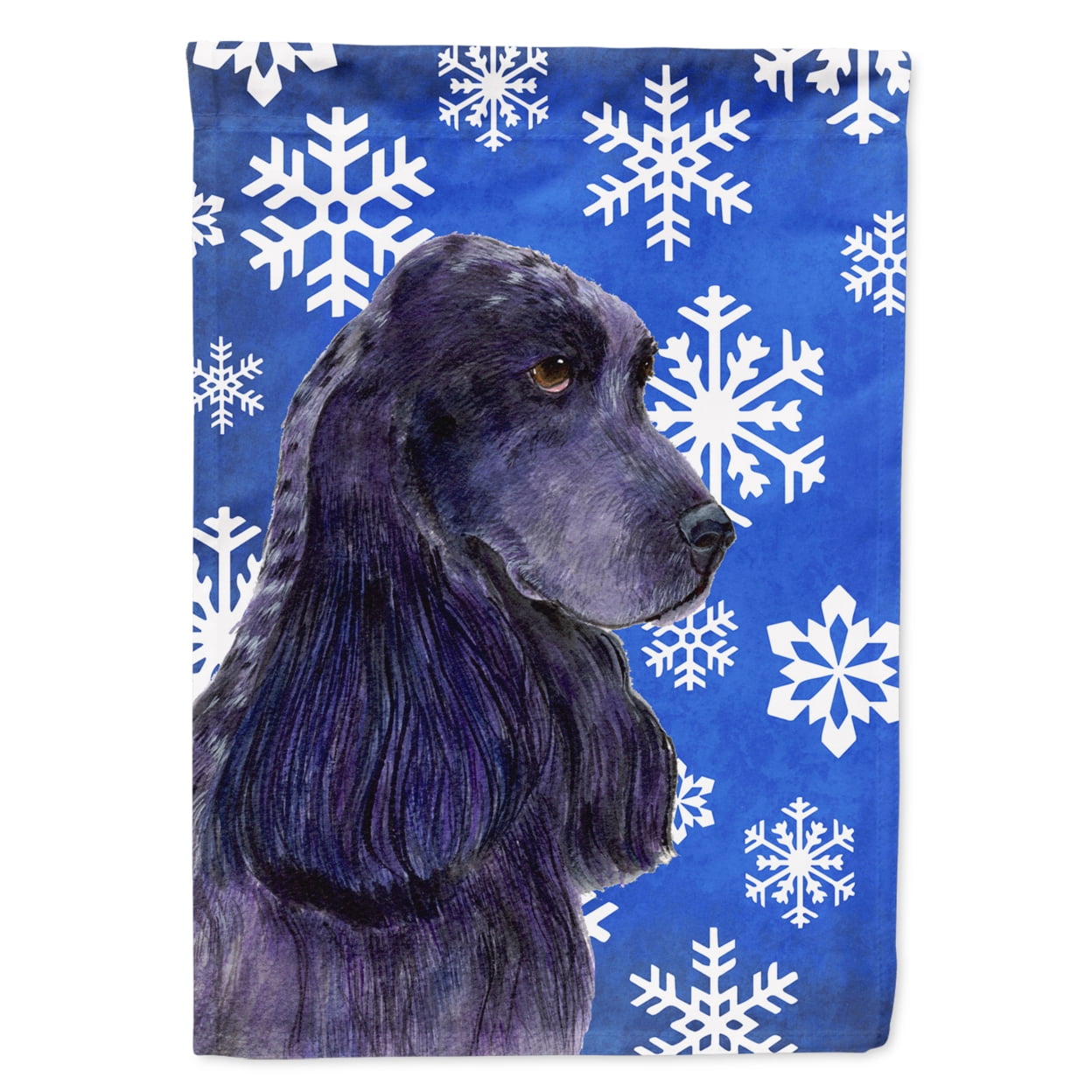 Carolines Treasures SS4609-FLAG-PARENT Cocker Spaniel Winter Snowflakes Holiday Flag  multicolor