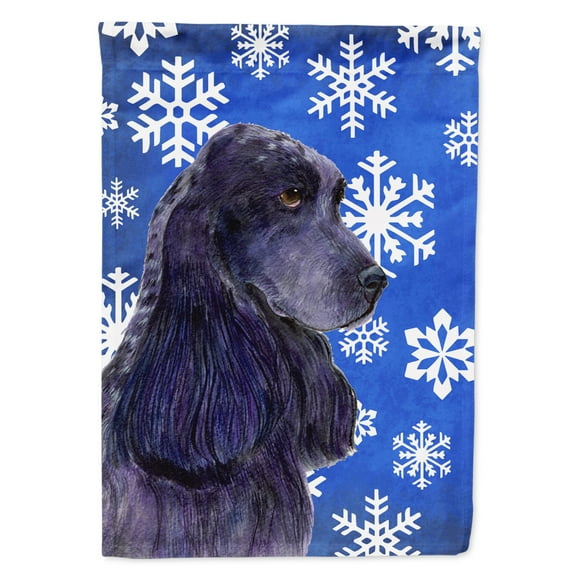 Carolines Treasures SS4609-FLAG-PARENT Cocker Spaniel Winter Snowflakes Holiday Flag multicolor