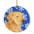 thumbnail image 1 of Carolines Treasures SS4614-CO1 Golden Retriever Winter Snowflakes Holiday Ceramic Ornament 3 in multicolor, 1 of 3