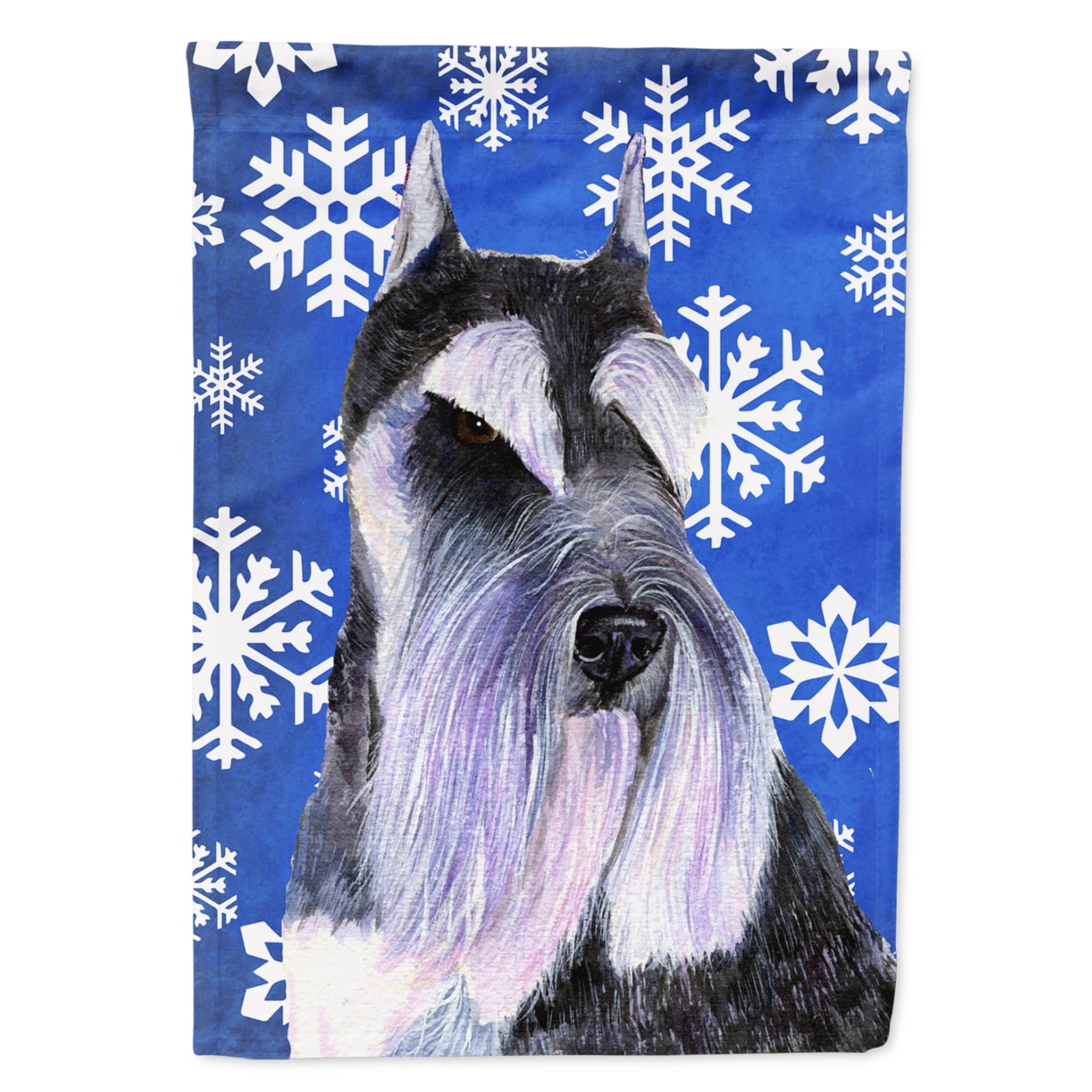 Bandiera Da Casa In Tela Per Esterni - Schnauzer Con Tema San Patrizio, Multicolore, Grande 40x28 Cm