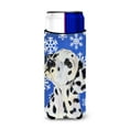 thumbnail image 1 of Carolines Treasures SS4630MUK Dalmatian Winter Snowflakes Holiday Ultra Hugger for slim cans Slim Can multicolor, 1 of 6