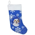 thumbnail image 1 of Carolines Treasures SS4638-CS Clumber Spaniel Winter Snowflakes Christmas Stocking SS4638 Large multicolor, 1 of 2