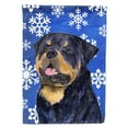 thumbnail image 1 of Carolines Treasures SS4662-FLAG-PARENT Rottweiler Winter Snowflakes Holiday Flag  multicolor, 1 of 2