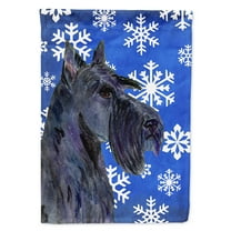 Carolines Treasures SS4667CHF Scottish Terrier Winter Snowflakes Holiday Flag Canvas, Large, Multicolor