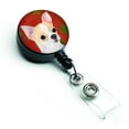 thumbnail image 1 of Carolines Treasures SS4681BR Chihuahua Red & Green Snowflakes Holiday Christmas Retractable Badge Reel, 1 of 2