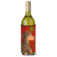 thumbnail image 1 of Carolines Treasures SS4686LITERK Doberman Red and Green Snowflakes Holiday Christmas Wine Bottle Hugger Wine Bottle, 1 of 1