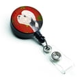 thumbnail image 1 of Carolines Treasures SS4710BR Dandie Dinmont Terrier Red & Green Snowflakes Christmas Retractable Badge Reel, 1 of 2