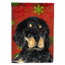 Carolines Treasures SS4722-FLAG-PARENT Gordon Setter Red Green Snowflakes Christmas Flag multicolor