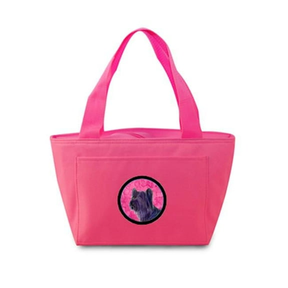 Carolines Treasures SS4739-PK-8808 Pink Skye Terrier Zippered Insulated School Washable And Stylish Lunch Bag Cooler