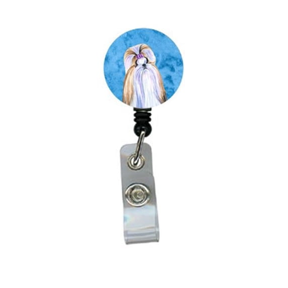 Carolines Treasures SS4741-BU-BR Shih Tzu Retractable Badge Reel Or Id Holder With Clip