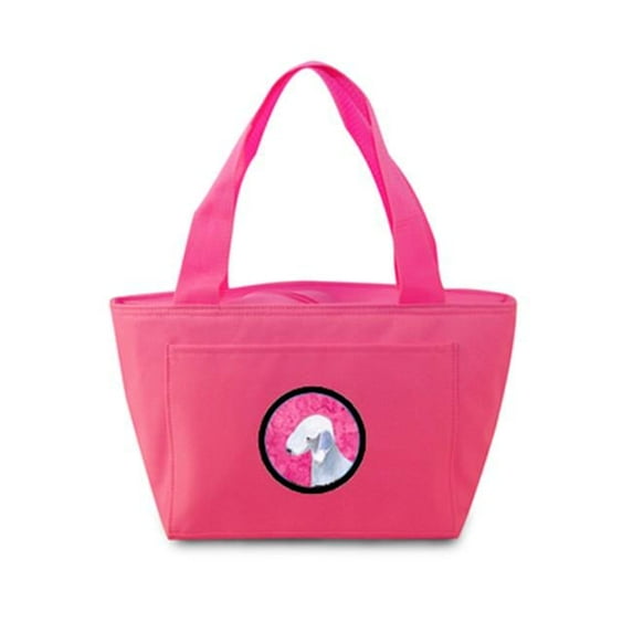 Carolines Treasures SS4759-PK-8808 Pink Bedlington Terrier Zippered Insulated School Washable And Stylish Lunch Bag Cooler