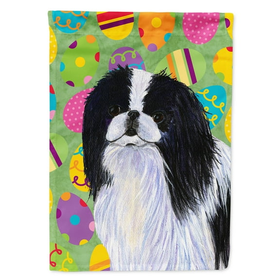 Carolines Treasures SS4812-FLAG-PARENT Japanese Chin Easter Eggtravaganza Flag  multicolor