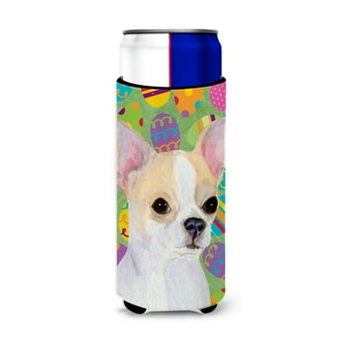 Carolines Treasures SS4819MUK Chihuahua Easter Eggtravaganza Ultra Hugger for slim cans Slim Can multicolor