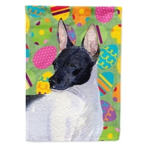 Carolines Treasures SS4825-FLAG-PARENT Rat Terrier Easter Eggtravaganza Flag multicolor