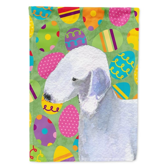 Carolines Treasures SS4828GF 11 x 15 in. Bedlington Terrier Easter Eggtravaganza Garden Size Flag