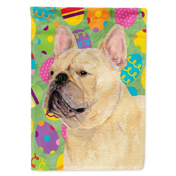 Carolines Treasures SS4830-FLAG-PARENT French Bulldog Easter Eggtravaganza Flag  multicolor