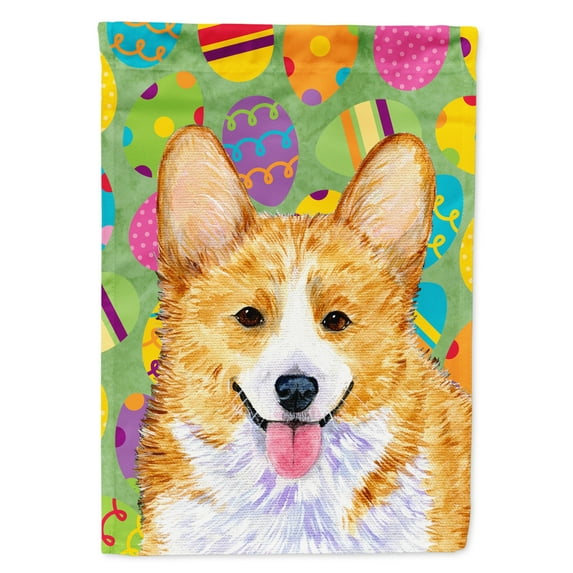 Carolines Treasures SS4831-FLAG-PARENT Corgi Easter Eggtravaganza Flag multicolor