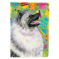 Carolines Treasures SS4833-FLAG-PARENT Keeshond Easter Eggtravaganza Flag  multicolor