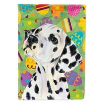 Carolines Treasures SS4837-FLAG-PARENT Dalmatian Easter Eggtravaganza Flag  multicolor