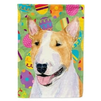Carolines Treasures SS4841-FLAG-PARENT Bull Terrier Easter Eggtravaganza Flag  multicolor