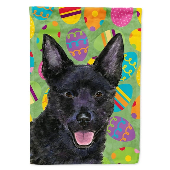 Carolines Treasures SS4843-FLAG-PARENT Australian Kelpie Easter Eggtravaganza Flag  multicolor