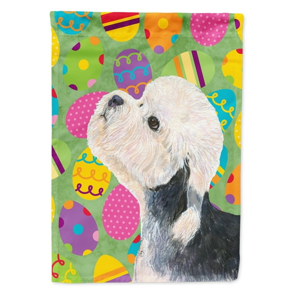 Carolines Treasures SS4848-FLAG-PARENT Dandie Dinmont Terrier Easter Eggtravaganza Flag  multicolor