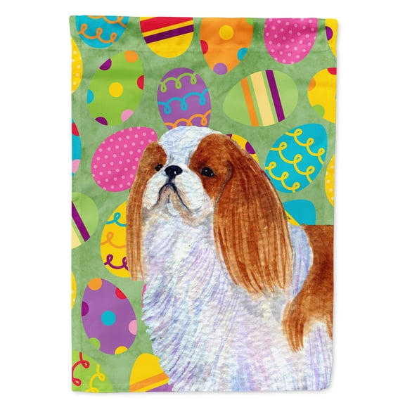 Carolines Treasures SS4852-FLAG-PARENT English Toy Spaniel Easter Eggtravaganza Flag multicolor