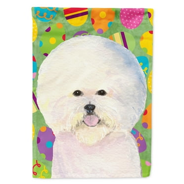 Carolines Treasures SS4871-FLAG-PARENT Bichon Frise Easter Eggtravaganza Flag  multicolor