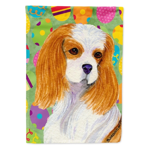 Carolines Treasures SS4872-FLAG-PARENT Cavalier Spaniel Easter Eggtravaganza Flag multicolor