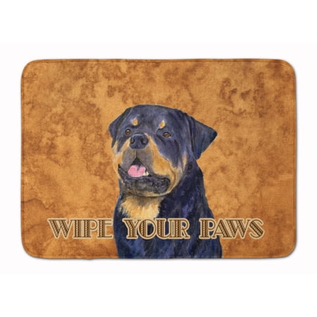 Carolines Treasures SS4880RUG Rottweiler Wipe your Paws Machine Washable Memory Foam Mat 19 X 27" multicolor