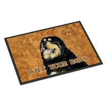 Carolines Treasures SS4886JMAT Tibetan Spaniel Wipe your Paws Doormat 24x36 36"L x 24"W multicolor