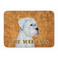 thumbnail image 1 of Carolines Treasures SS4887RUG White Boxer Wipe your Paws Machine Washable Memory Foam Mat 19 X 27" multicolor, 1 of 4