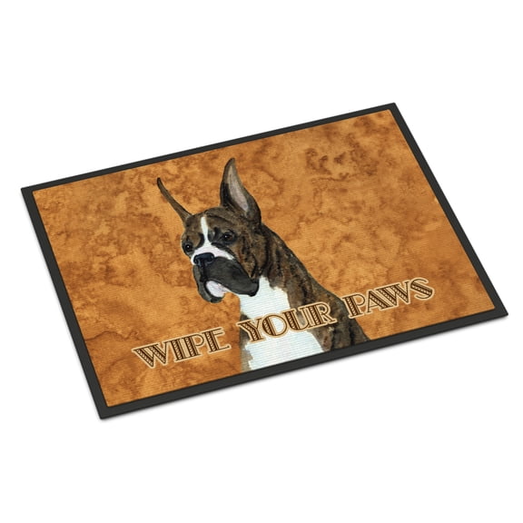 Carolines Treasures SS4888MAT Brindle Boxer Wipe your Paws Doormat 18x27 27"L x 18"W multicolor