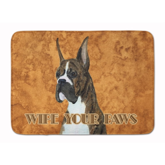 Carolines Treasures Brindle Boxer Wipe your Paws Floor Mat, 19" x 27", Multicolor