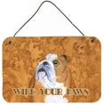 thumbnail image 1 of Carolines Treasures SS4893DS812 Bulldog English Wipe your Paws Wall or Door Hanging Prints 8x12 multicolor, 1 of 1